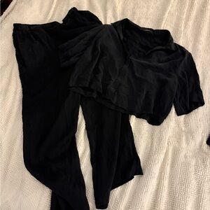 Quince Silk Black Pajama Set Medium